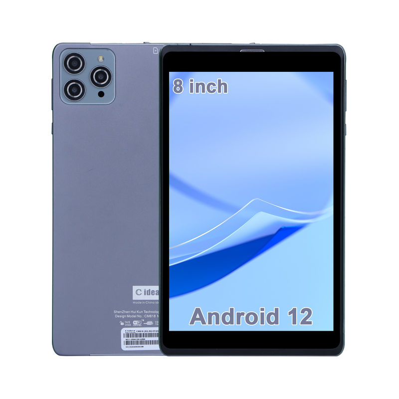 C idea Tablet Android PC con doppia fotocamera 8 pollici 1280x800 IPS HD Display Tablet Android 12 per studenti CM818-Gray