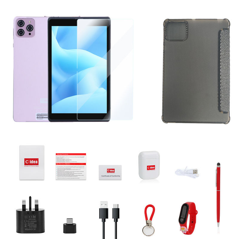 C idea 8 pollici Android 12 Tablet 8000mAh Batteria 5+8MP Fotocamera 8GB RAM 512GB ROM per l'istruzione L'apprendimento CM818-rosa