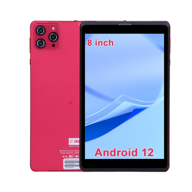 C idea 8 pollici Android 12 Tablet 8GB RAM 512GB ROM 8000mAh Batteria 5+8MP Fotocamera per studenti con supporto SIM CM818-rosso