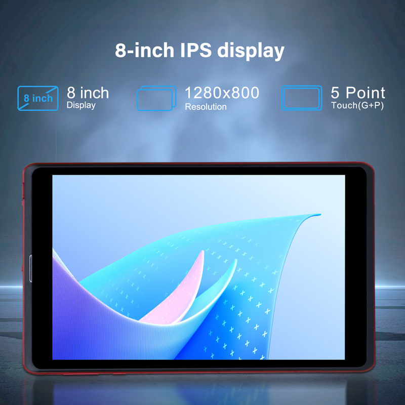 C idea 8 pollici Android 12 Tablet 8GB RAM 512GB ROM 8000mAh Batteria 5+8MP Fotocamera per studenti con supporto SIM CM818-rosso