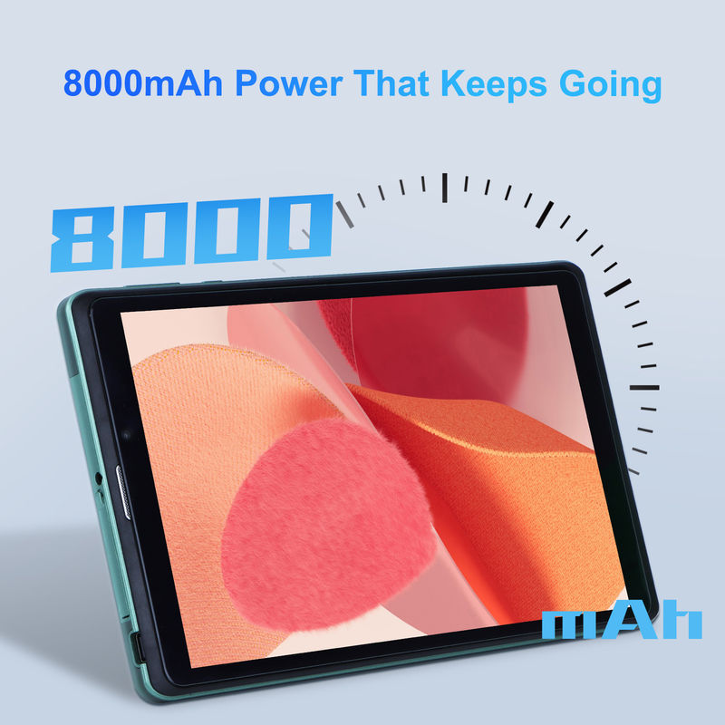 C idea Tablet portatile Android da 8 pollici con Android 12 Quad Core CPU 8GB RAM 512GB Storage IPS HD Display CM818-Green