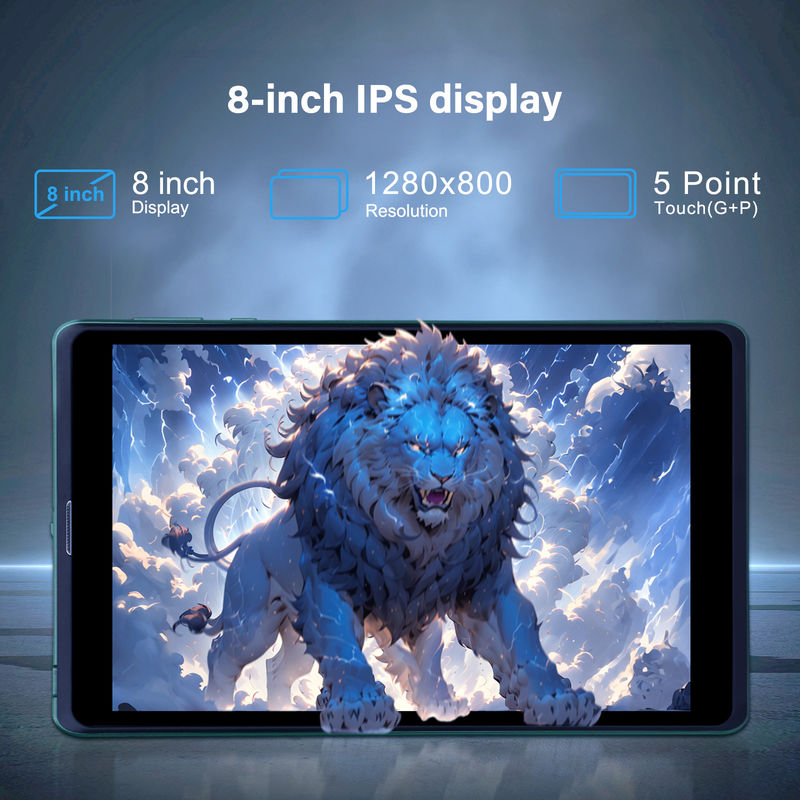 C idea Tablet portatile Android da 8 pollici con Android 12 Quad Core CPU 8GB RAM 512GB Storage IPS HD Display CM818-Green