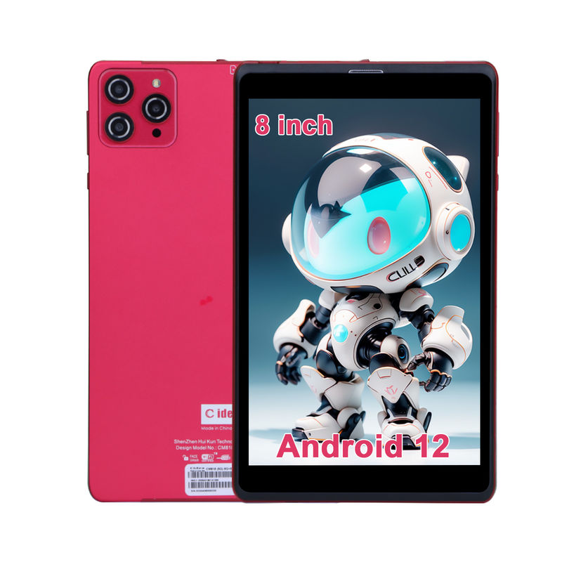 C idea 8 pollici Android 12 Tablet 8GB RAM 512GB ROM 8000mAh Batteria 5+8MP Fotocamera per adolescenti con supporto SIM CM818-rosso