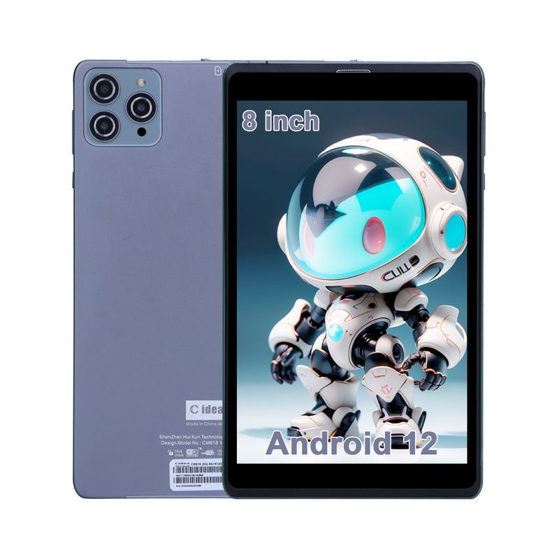 C idea Tablet Android PC con doppia fotocamera 8 pollici 1280x800 IPS HD Display Android 12 Tablet per adolescenti CM818-Gray