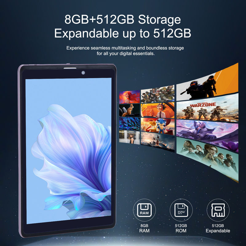 C idea 8 pollici Android 12 Tablet 8000mAh Batteria 5+8MP Fotocamera 8GB RAM 512GB ROM per l'istruzione L'apprendimento CM818-rosa