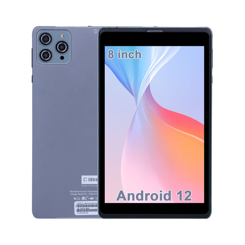 C idea Tablet Android PC con doppia fotocamera 8 pollici 1280x800 IPS HD Display Tablet Android 12 per studenti CM818-Gray
