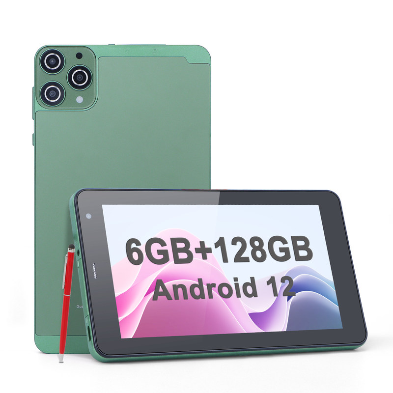 C Idea Tablet Android da 7 pollici 6+128GB Quad Core Touch Screen Tablet per Studenet CM515 ((verde)