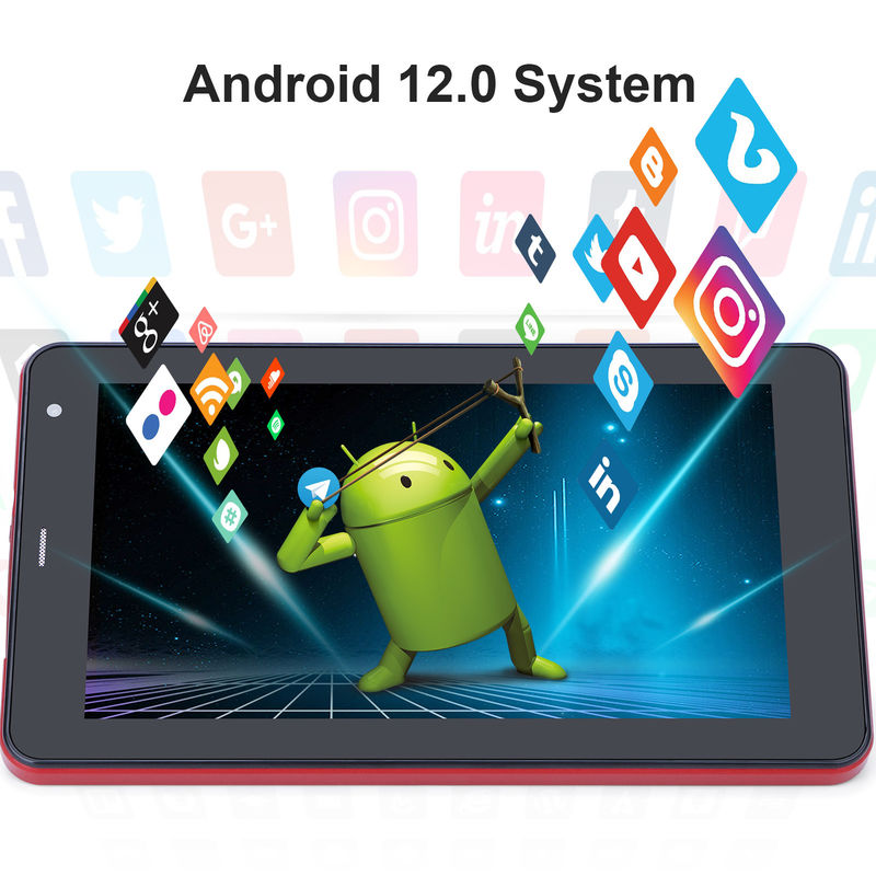 C Idea WiFi 5G Tablet 7 Inch Tablet 6+128GB Quad Core Touch Screen For Education CM515 ((Rosso)