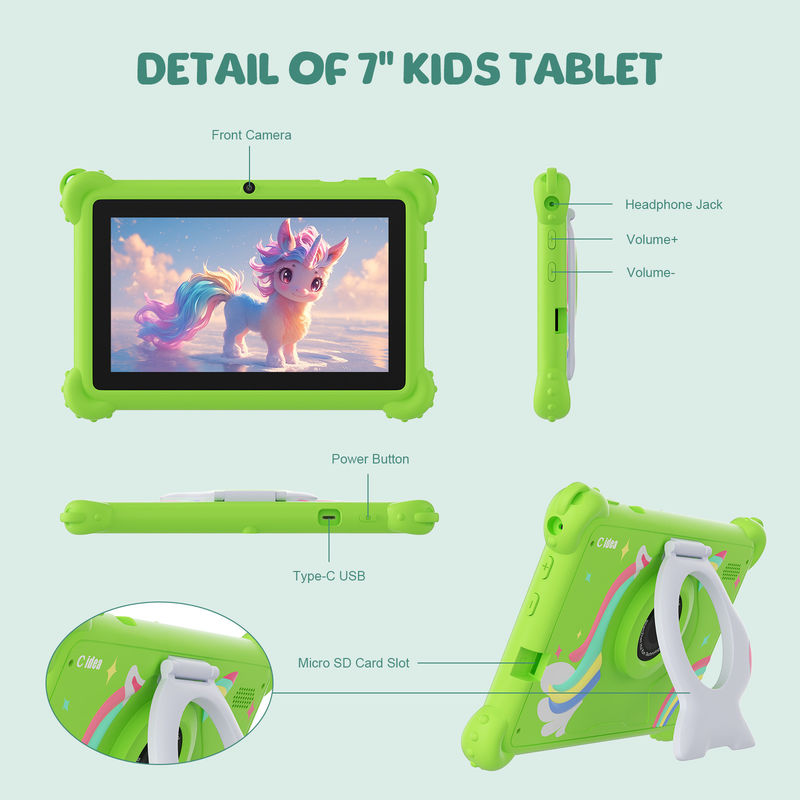 C Idea 7 pollici WIFI Kidspad Android System 6+128GB Tablet For Kids con custodia CM88