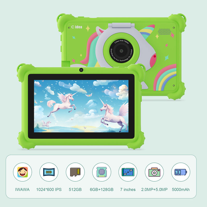 C idea Kids Tablet 2024 divertimento didattico con display HD e custodia protettiva Tablet CM88