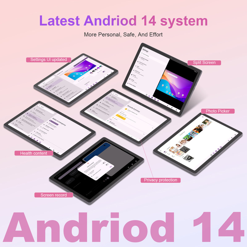 C Idea Android 14 FHD Screen Tablet 8+128GB 11 pollici Tablet PC per adulti adolescente P1300