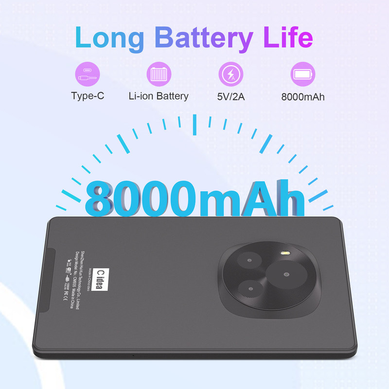 C Idea Android Tablet 800x1280 IPS Screen Smart Tablet PC con Sim per l'istruzione CM935 Nero