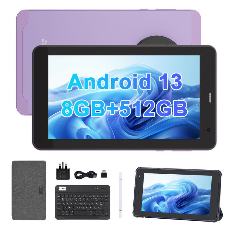 C Idea Android 13 con 6000mAh Tablet da 7 pollici Tablet didattico PC con penna CM518 Pro Purple
