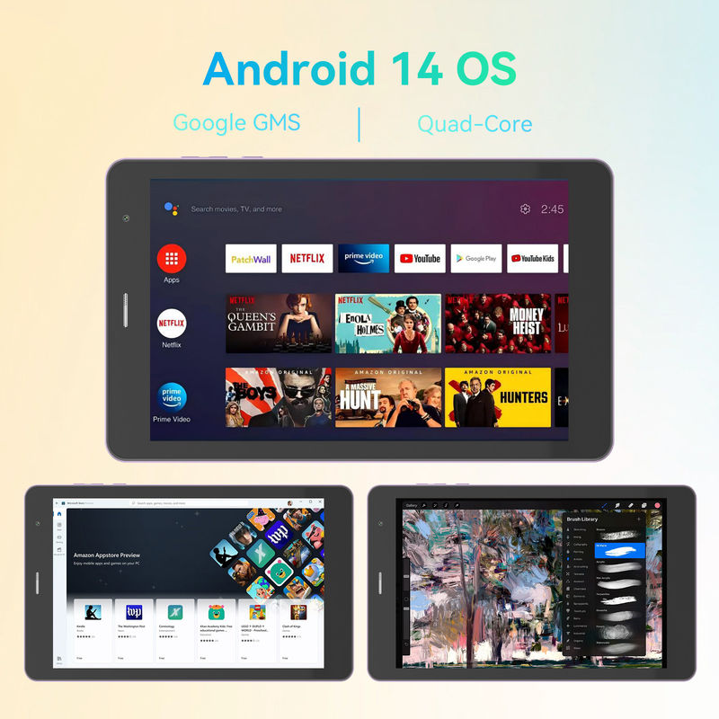 C Idea 8in Tablet Gaming Education Tablet Android per studenti con SIM e Wifi CM828 viola