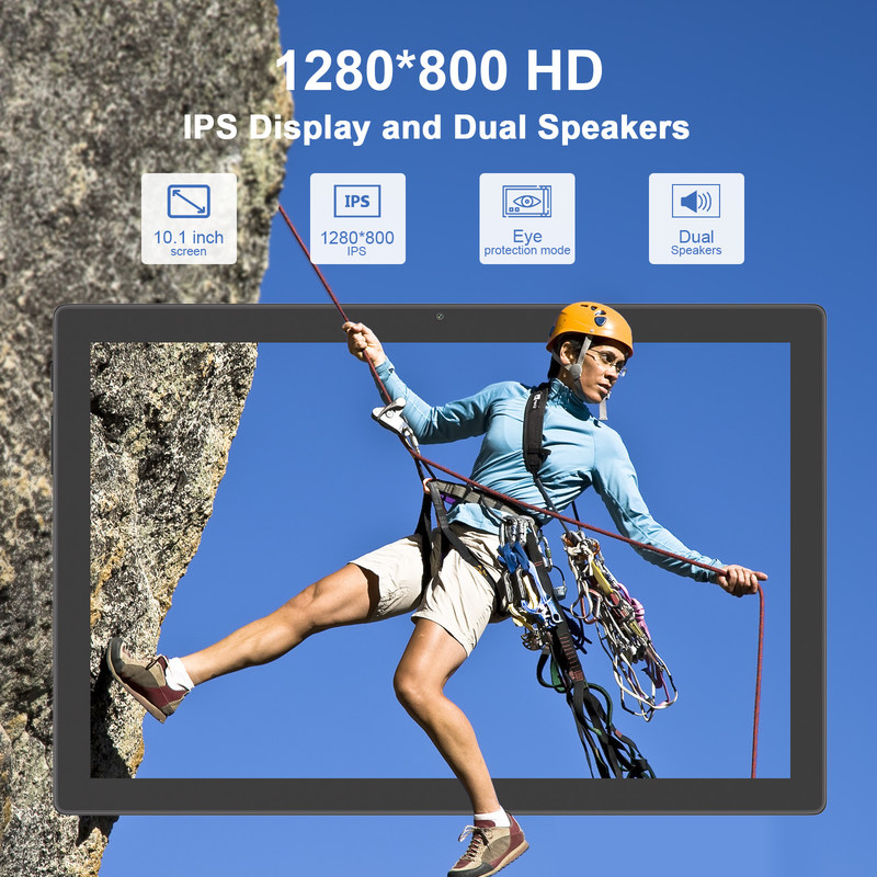 C Idea 10,1 pollici Wifi Educational Android Tablet Pc con tastiera di supporto Sim M8200 Plus Nero