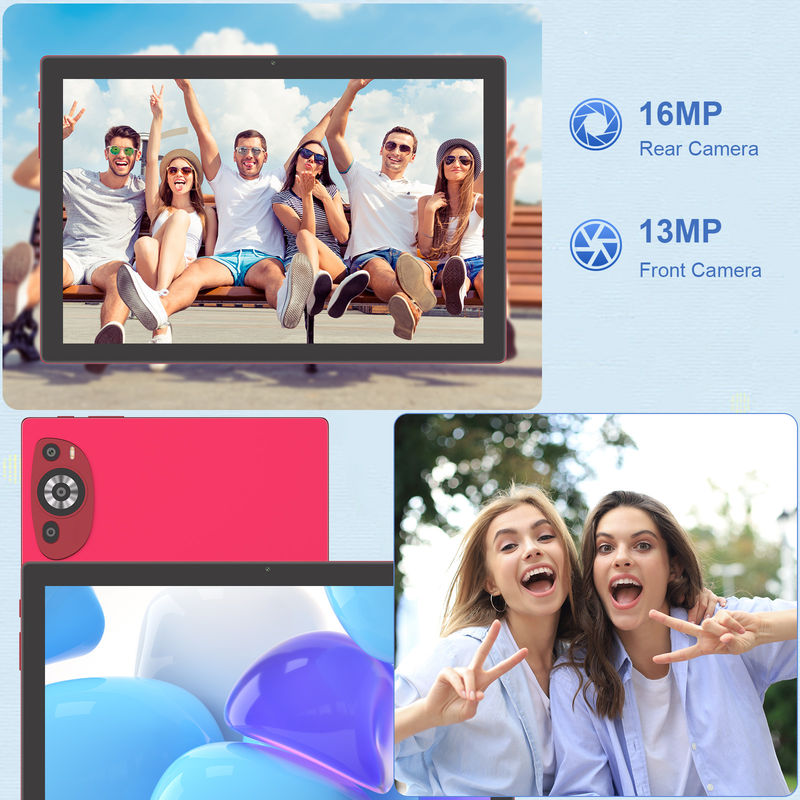 C Idea 10,1 pollici Android 14 Smart Tablet Pc con supporto Sim per adolescenti CM8200Plus rosso