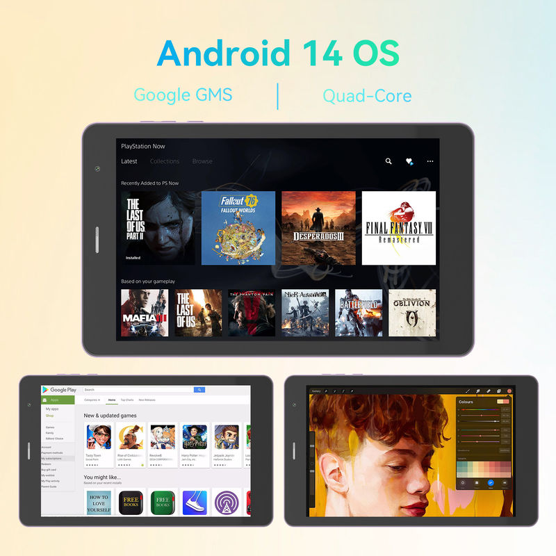 C Idea 8 pollici 8+512gb 8000mah 5+8MP Dual Camera Android Tablet Pc Con Sim Per Studenti CM828 viola