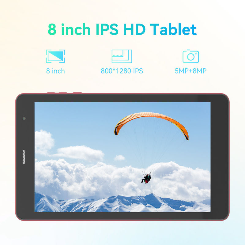 C Idea Factory 8 pollici 800*1280hd IPS touchscreen 8+512gb 8000mah doppia fotocamera Android Tablet Pc con SIM per studenti CM828 rosso