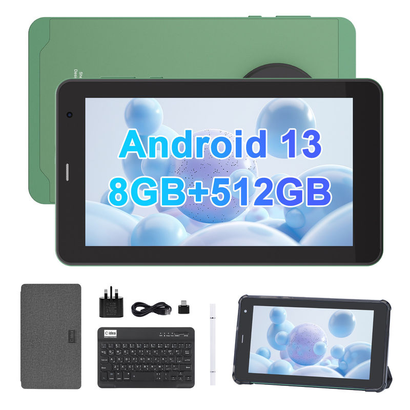 C Idea 7 Inch Tablet Pc Android 13, 8+512gb con Smart Tablet Sim-Compatibile Per Studenti CM518pro Verde