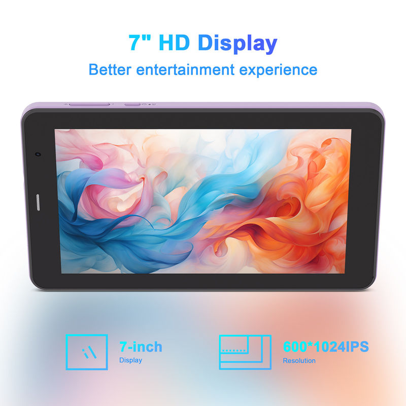 C Idea Android 13 Tablet didattico, 8+512GB, Tablet portatile da 7 pollici con supporto SIM  CM518pro Purple