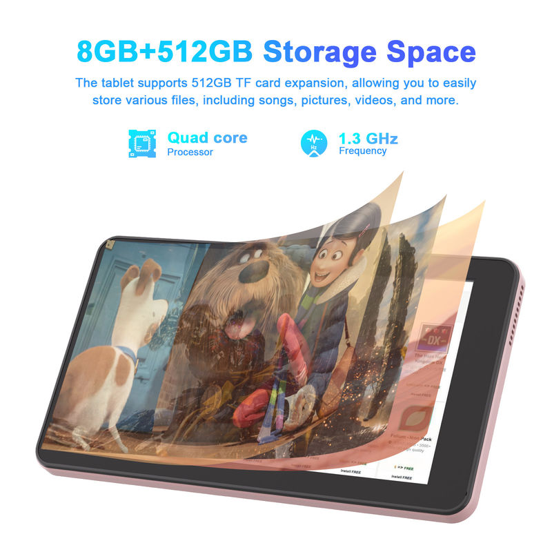 C Idea 7 pollici Android Tab, 8+512GB, Quad Core, Tablet didattico Perfetto per gli studenti  CM518pro Pink