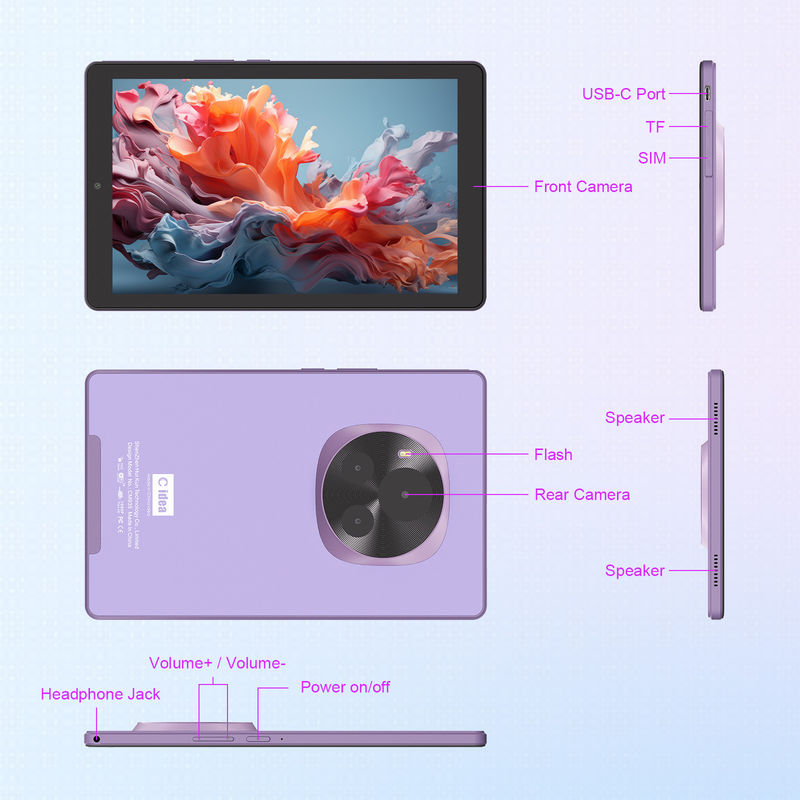 C Idea Tablet 9 pollici con doppia fotocamera Tablet didattico per studenti CM935 viola