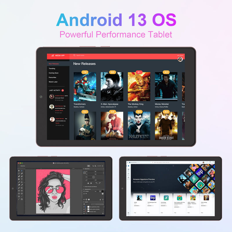 C idea Android Tablet IPS Screen con supporto SIM 9 pollici Tablet PC per adolescenti CM935 rosa
