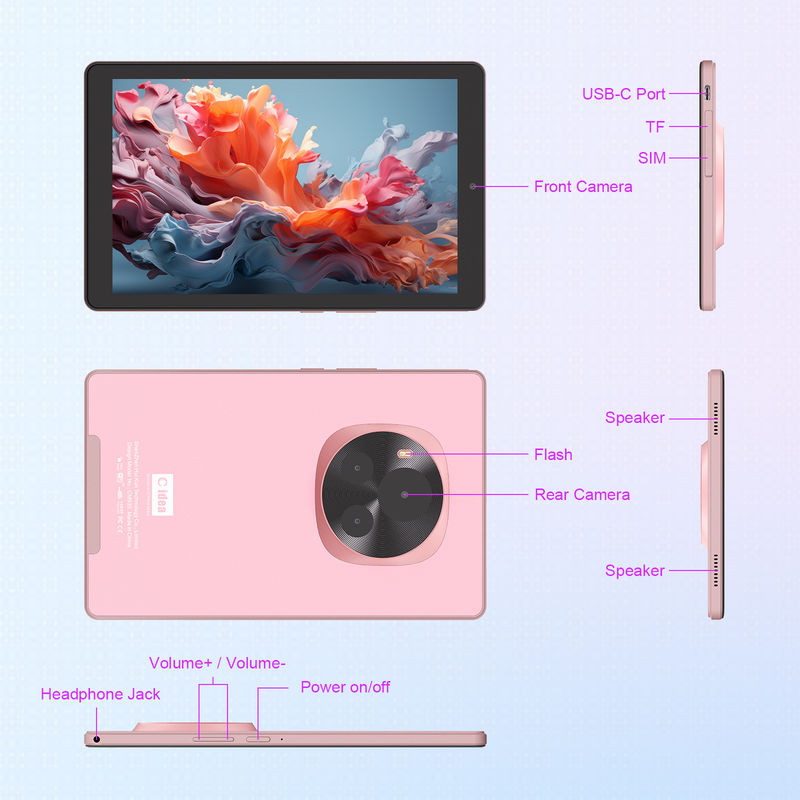 C idea Android Tablet IPS Screen con supporto SIM 9 pollici Tablet PC per adolescenti CM935 rosa