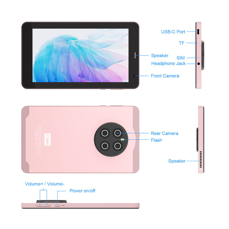 C Idea Tablet da 7 pollici con SIM Wifi Android Tablet PC CM518 Pro Pink