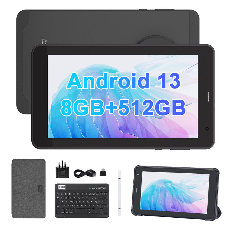 C Idea Android 13 Tablet 512GB Con SIM 7 Pollici Tablet PC CM518 Pro Nero