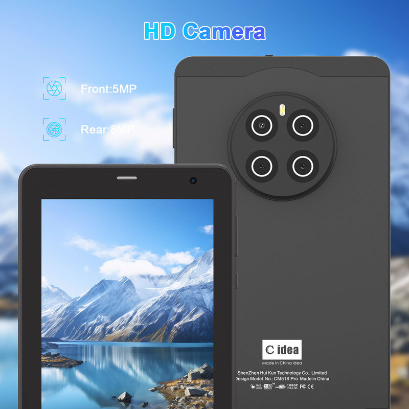 C Idea Android 13 Tablet 512GB Con SIM 7 Pollici Tablet PC CM518 Pro Nero