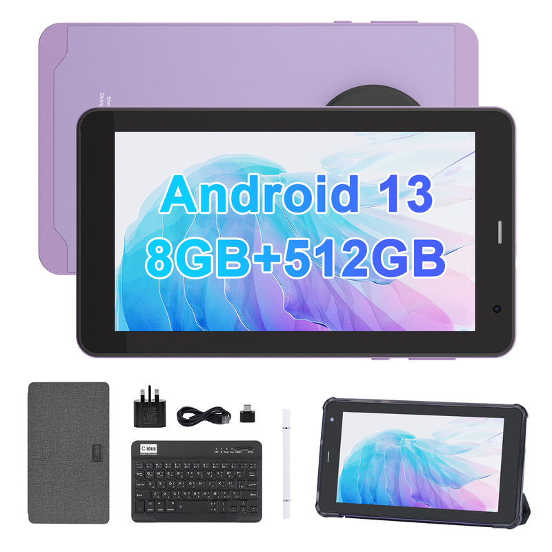 C Idea Android 13 con 6000mAh 7 Inch Tablet Tablet Educativo PC CM518 Pro Purple