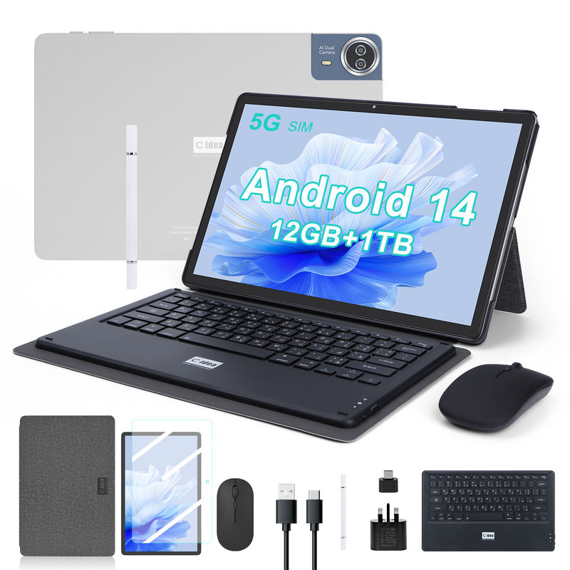 C Idea Tablet da 14 pollici 5G Tablet touch screen per studenti CM14000 Plus Grigio