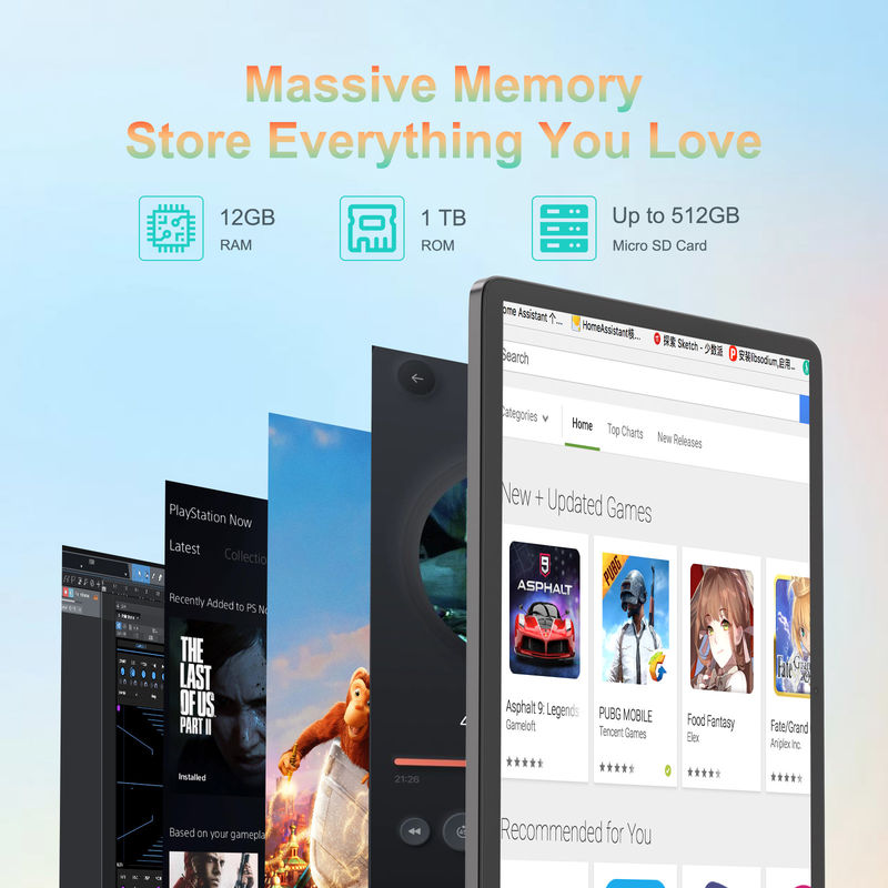 C Idea Tablet da 14 pollici PC tablet Android più recente per adulti CM14000 più nero