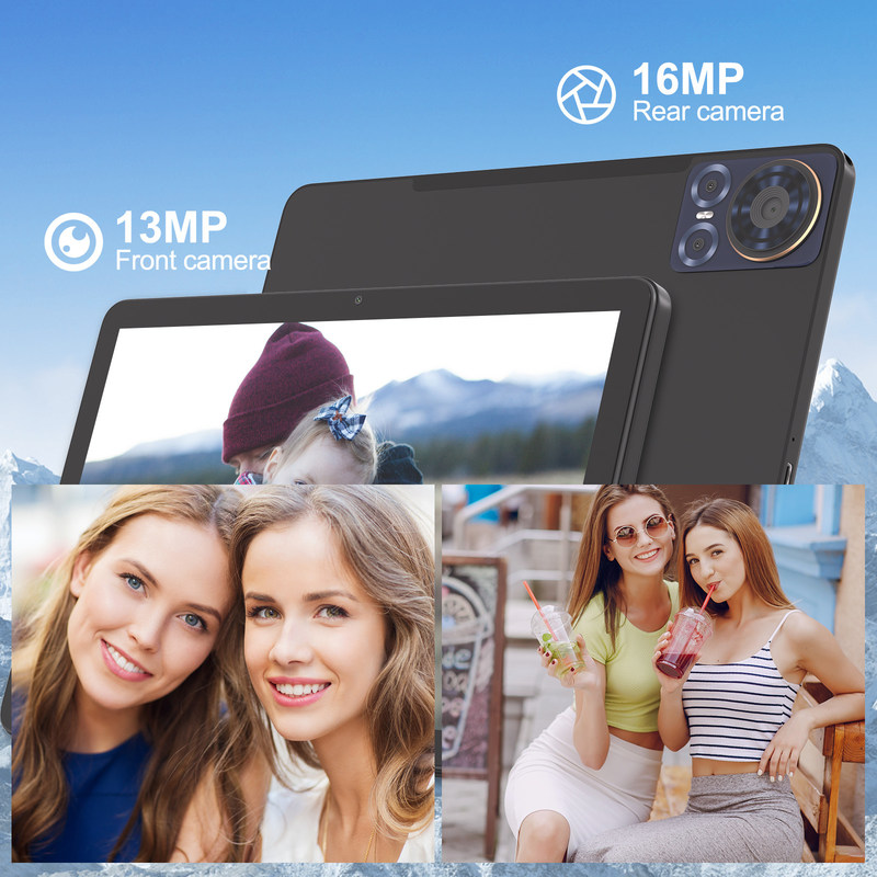 C Idea Tablet 5G da 10,1 pollici con supporto SIM Tastiera didattica Android Tablet Pc M8300 Plus Nero