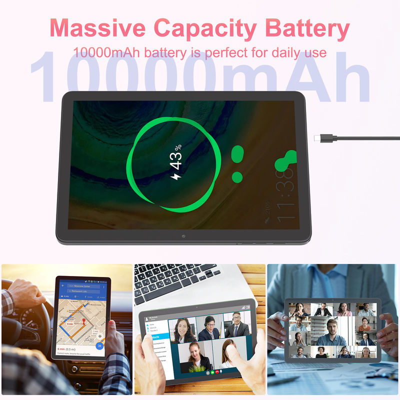 C Idea 10.1 pollici Tablet 5G LTE con slot per schede SIM Tablet Android didattico Pc M8300 Plus Nero