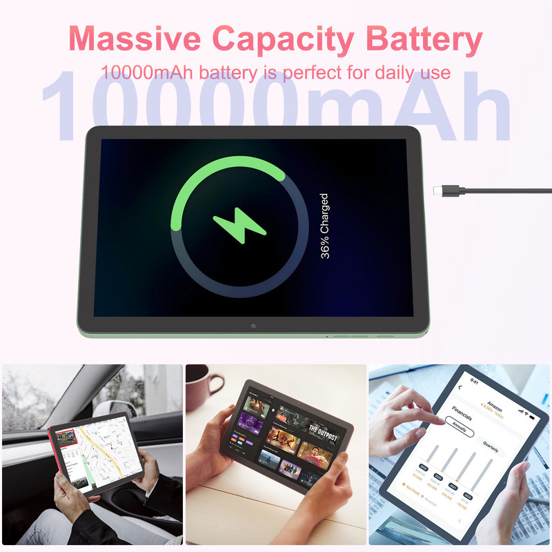 C Idea 10,1 pollici 5G Tablet con MTK Quad core Android 14 Tablet Pc per l'istruzione CM8300 Plus Verde