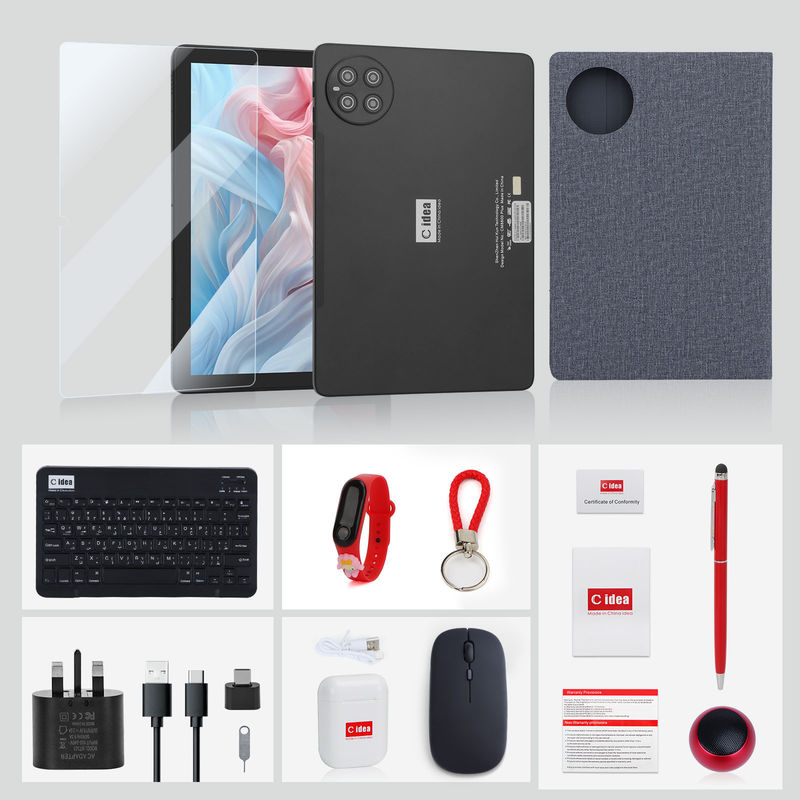 C idea 10000mAh Batteria 8GB+512GB 10.1 Inch Smart Tablet con tastiera Bluetooth CM8500