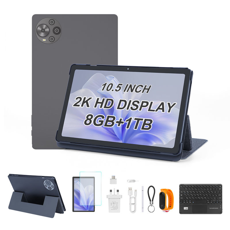 C Idea 10.5 Inch Tablet PC 2K Screen Nuovo tablet Android per studenti Cm10500 Plus Grigio