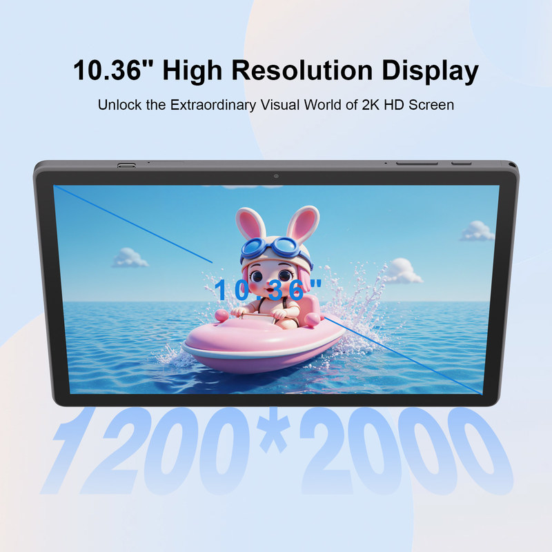 C Idea Tablet PC Android 14 da 10,36 pollici, schermo 2K, tablet educativo per studenti R1036
