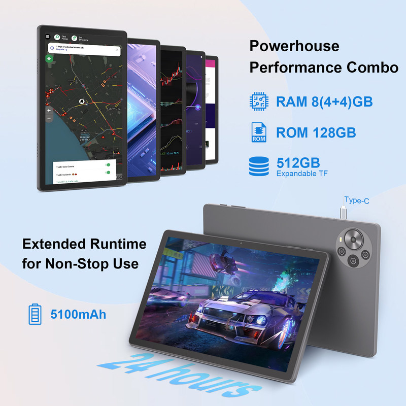 C Idea Tablet PC Android 14 da 10,36 pollici, schermo 2K, tablet educativo per studenti R1036