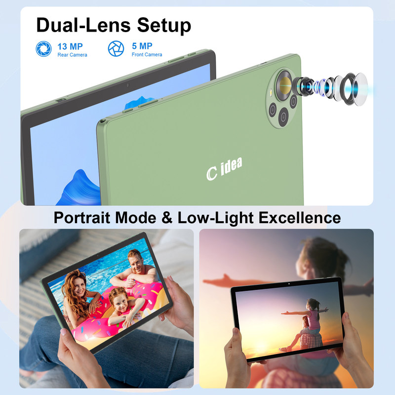C idea 10.36 Inch Android 14 Tablet Pc Tablet didattico per studenti con funzionalità dual SIM