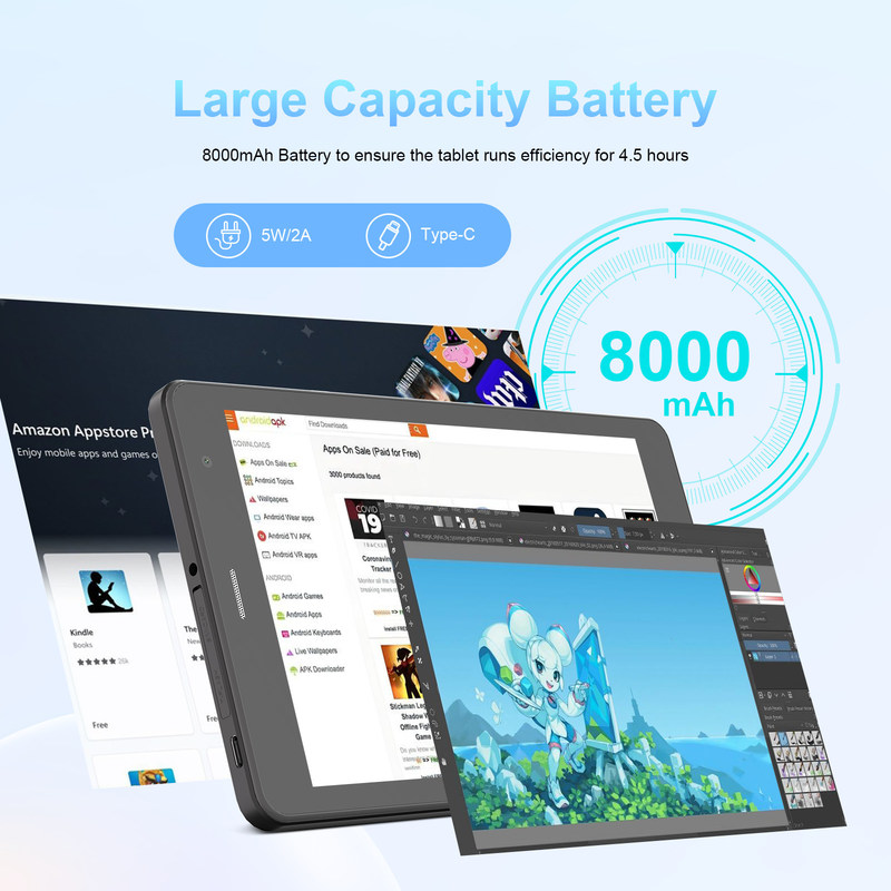 C Idea Tablet WiFi 5G per studenti con supporto SIM 8 pollici Tablet PC CM817Pro max