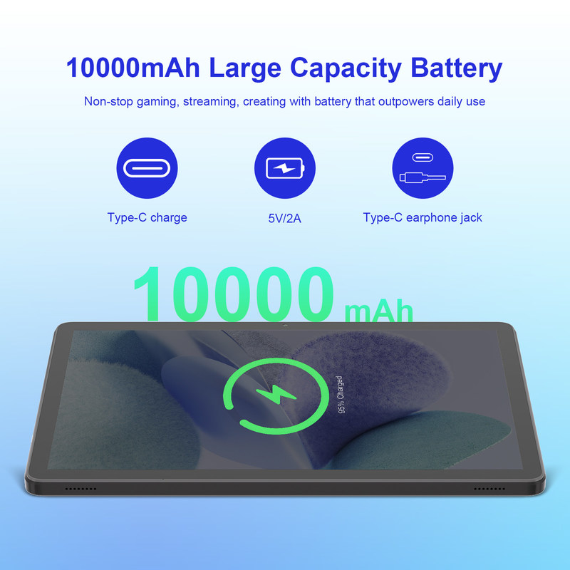 Tablet educativo con schermo HD da 10,95 pollici per studenti, con prestazioni potenti e lunga durata della batteria