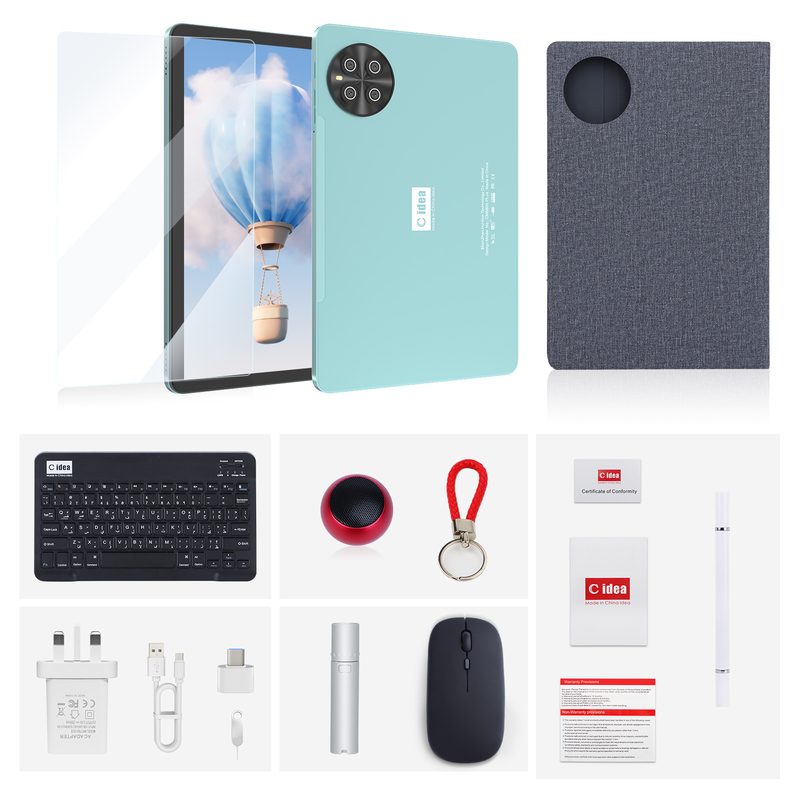 C Idea Tablet da 10,1 pollici MTK CPU WIFI Tablet Android con 2 SIM Supporto CM8800plus Blu