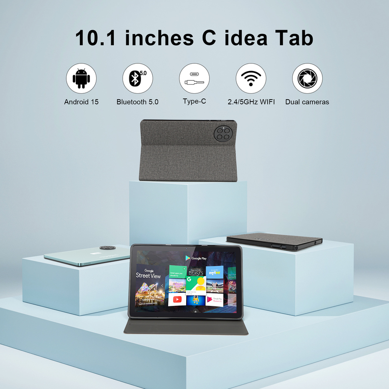 C Idea Tablet da 10,1 pollici MTK CPU WIFI Tablet Android con 2 SIM Supporto CM8800plus Blu
