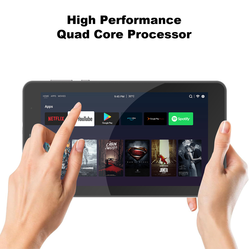 C idea Tablet Wifi da 7 pollici con custodia 8+256GB Storage Quad Core Processor 600x1024 IPS Touchscreen CM516 argento