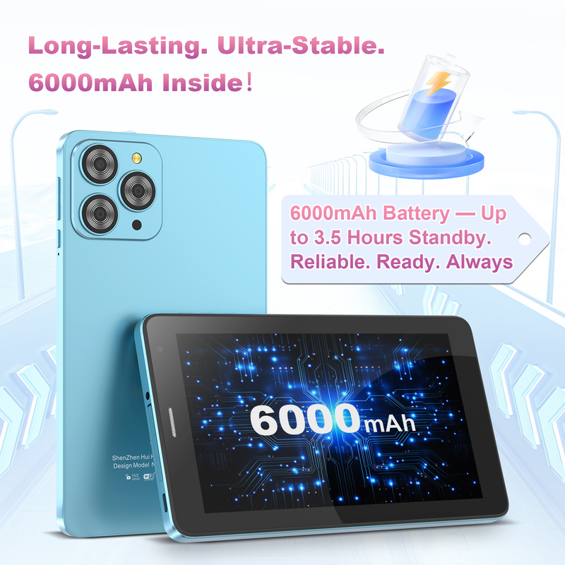 C idea Tablet Wifi da 7 pollici con custodia 8+256GB Storage Quad Core Processor 600x102e4 IPS Touchscreen CM517 blu