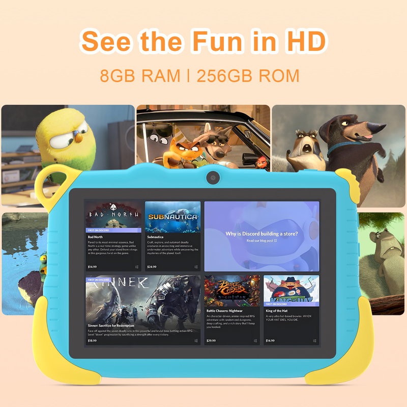 Tablet Smart Educativo C Idea da 7 pollici Android 15 per Studenti CM78 blu