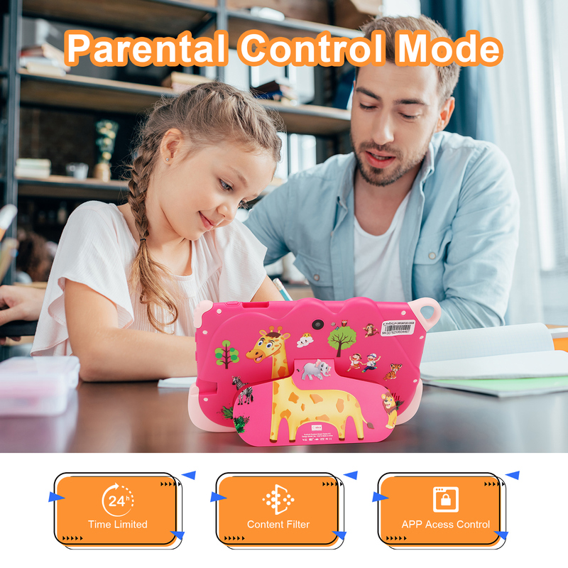 C Idea Tablet Android 15 Educativo Smart da 7 Pollici Per Studenti CM78 rosa